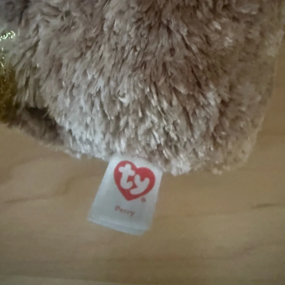Ty Plush Bird Toy with Gold and Brown